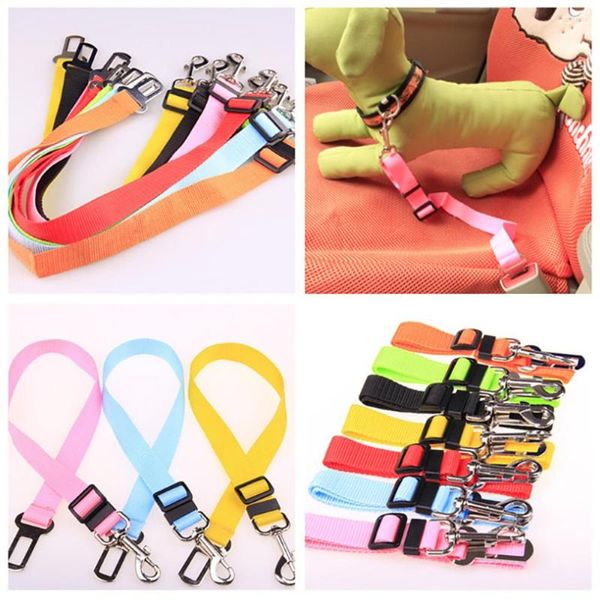 Colliers pour chiens en nylon solide Collier pour animaux de compagnie Boucle de ceinture de sécurité Réglable en toute sécurité Décorer Laisse Harnais Levier Traction Pour Supplie