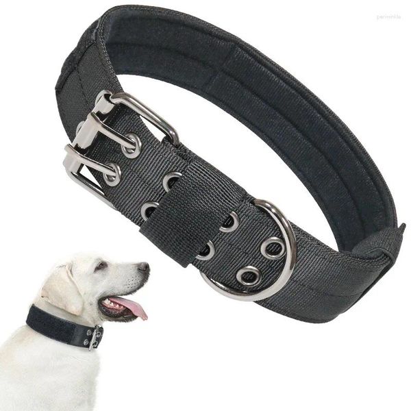 Collares para perros Collar táctico para mascotas Hebilla ajustable de cinco velocidades Gran tracción Impacto a prueba de explosiones