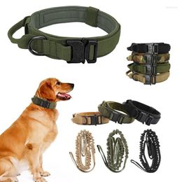 Collares de perros tactische politie hondenhalsband militaire verstelbare nylon duitse shepard voor middelgrote grote bucletrining huisdie