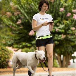 Hondenkragen tractie touw handsfree lopende riem verstelbare taille riem perfect voor jogging wandelwandeling trainingsleider