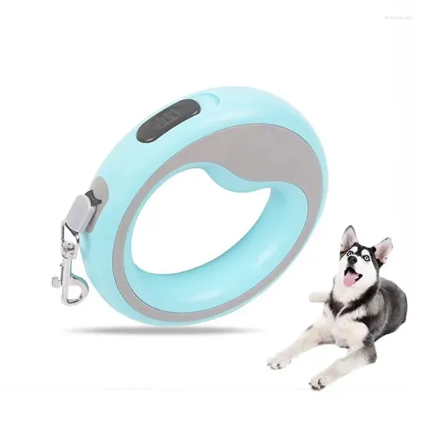 Collares para perros Tipo de cuerda para caminar para mascotas Dispositivo de tracción automático de doble color Un botón Freno Gato y