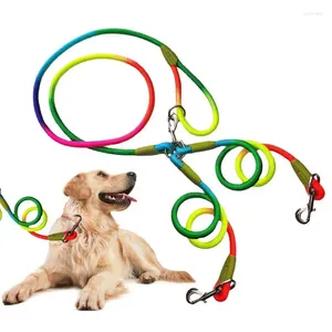 Collares de perros Correa de cintura para caminar perros manos libres portátiles de doble plomo correa de tracción cuerdas para jogging