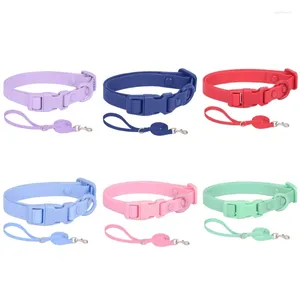 Colliers imperméables pour chiens, grand collier, couleur Macaron, réglable, entraînement Durable pour la marche, accessoires pour animaux de compagnie, livraison directe