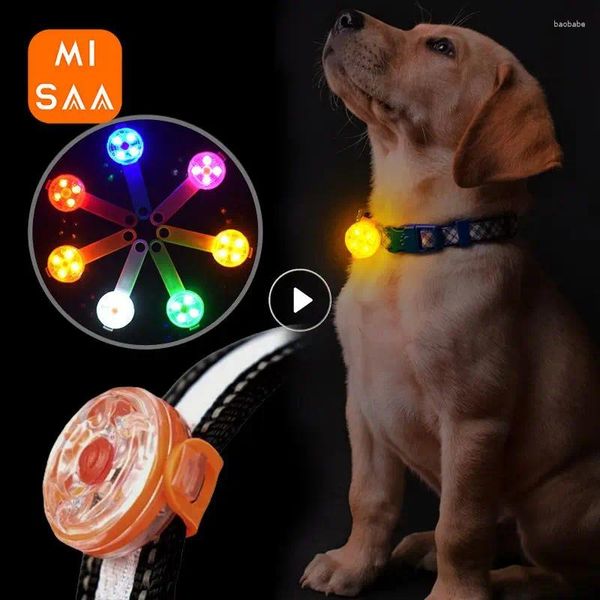 Collares para perros impermeable LED mascota gato collar colgante seguridad nocturna luz luminosa intermitente con suministros accesorios