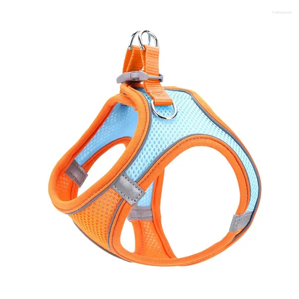 Colliers pour chiens, vente en gros, Style gilet, sangle de poitrine, corde de Traction en Nylon pour chiot, fournitures de marche réfléchissantes, vente en gros