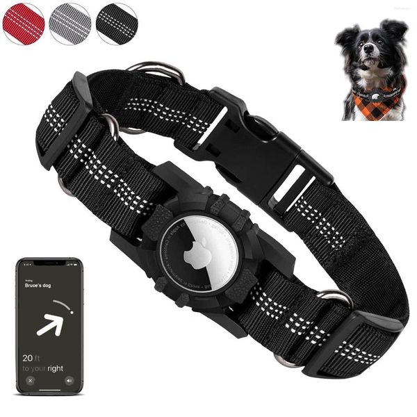 Colliers pour chiens ZOOBERS collier robuste GPS Tracker étui de protection étanche réfléchissant moyen grands chiens Anti perte de positionnement