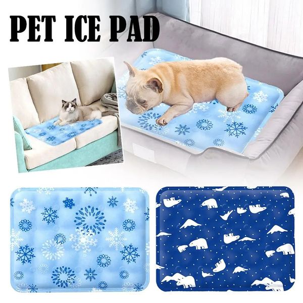 Chien de refroidissement tapis d'été lit froid pour chiot pour chiots chiens chat couverture durable canapé-pavé de glace lavable j9v0 240416