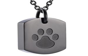 Crémation pour chien Collier Collier Savouan KeepSake Memorial Cremains Pendants Bijoux pour animaux de compagnie aimés Chiens de cendres Holder Black Chains 5535350