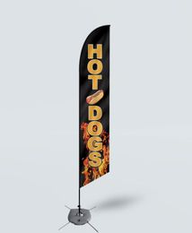 Dog Custom Advertising 110G gebreide polyester strand vlag Feather Swooper Banner Digital Printing1478125