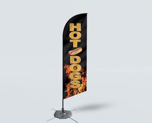 Dog Custom Advertising 110G gebreide polyester strand vlag Feather Swooper Banner Digital Printing6066839