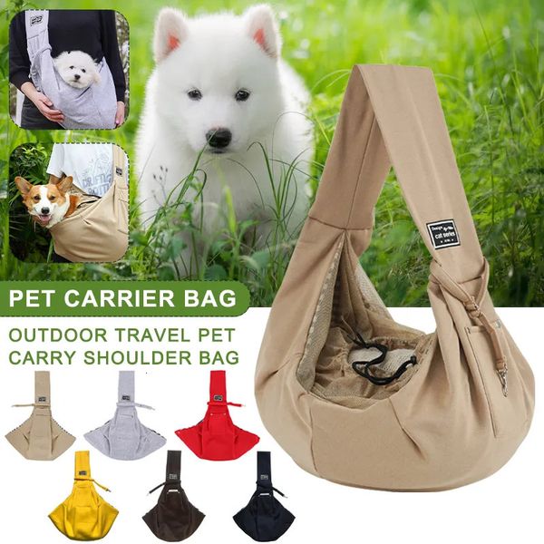 Sac à bandoulière pour chien et chien, sac à bandoulière pour voyage en plein air, Portable, chat, chiot, sac à bandoulière en coton, fourre-tout confortable, fournitures de transport pour animaux de compagnie 231110