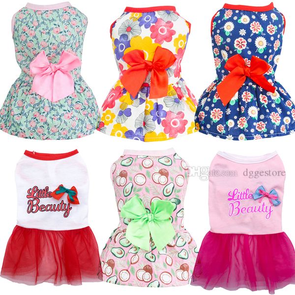 Vestidos para perros Ropa de verano para perros Ropa para perros Ropa de princesa para mascotas Donut Shawl Falda Mascotas Tutu Enagua Perro Gato Faldas lindas Camisola Vestido para cachorros Peony XS A110