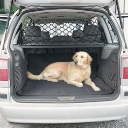 Hond Elektronische Hekken Auto Barrier Seat Net Organizer Universele Rekbare Auto Achterbank Opslag 230626