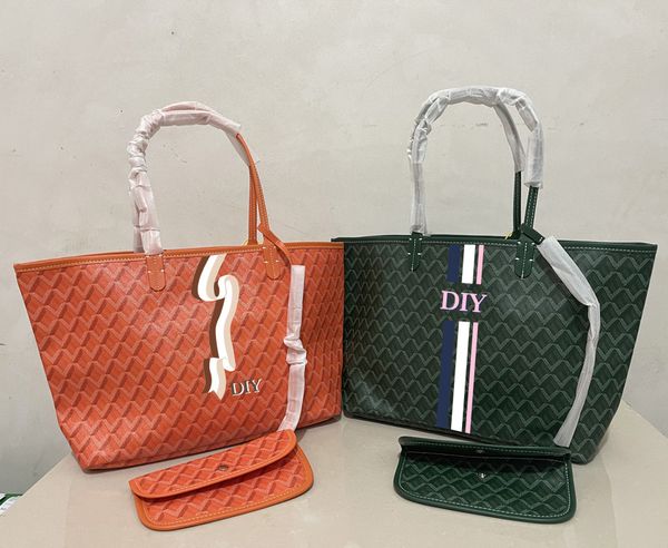 Femmes shopping fourre-tout sacs composite sac à bandoulière simple face véritable sac à main bricolage à la main personnalisé personnalisation