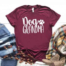 Chien grand-mère imprimer femmes coton décontracté drôle t-shirt pour dame haut pour fille t-shirt Hipster livraison directe Na-322