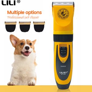 Peluquería canina 100-240V Cortapelos profesional eléctrico para mascotas Afeitadora de aseo Recargable Perros Cortapelos Máquina de corte de pelo para gatos Conejo 230707