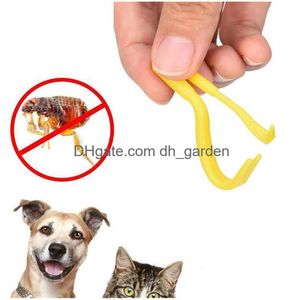 Dog verzorging 2 stks/set plastic draagbare haak tick twister remover paard menselijk kat huisdier benodigdheden gereedschap diervlooien drop levering dhgarden dhani