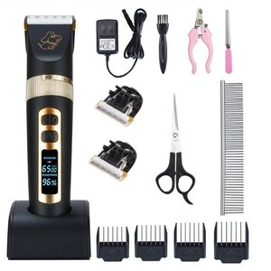 Peluquería canina BaoRun P9 P2 Afeitadora profesional para mascotas Gatos Perros Cortador de pelo Trimmer Kit de aseo para perros Recargable Eléctrico Animal Pet Clippers 230707