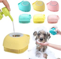 Aseo de perros Baño Cachorro Perro grande Gato Baño Masaje Guantes Cepillo Seguridad suave Silicona Accesorios para mascotas Mascotas Productos JL1694