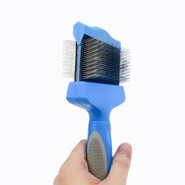 Chien Toilettage Double Face Tondeuse À Cheveux Pour Animaux De Compagnie Peigne Brosse Poils De Fourrure De Chat Perte De Nettoyage Peignes De Massage Épilateur 20220830 E3