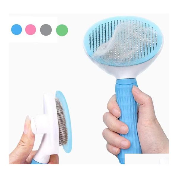 Chien Toilettage Épilation Peigne Chat Flea Com Produits Pour Animaux De Compagnie Chats Pour Chiens Outil Matic Brosse Tondeuse Drop Delivery Home Garden Supplies Dhvb1