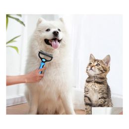 Hondenverzorging Inventaris Groothandel Pet Fur Knoop Cutter Honden Verzekering Herhulling Getool Cat Heren Haarverwijdering Kam Borstel Dubbelzijdige producten DR DHV9K