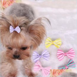 Chien Toilettage Belle À La Main Designer Chien Cheveux Arcs Clip Chat Chiot Toilettage Pour Accessoires Drop Delivery Maison Jardin Pet Supplies Dhpjn