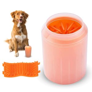 Hondenverzorging Pootreiniger voor honden Grote huisdieren Voetenwasmachine Cup 2 in 1 Draagbare Sile Scrubber Borstel Voetenras Modderige Essentials Doggie O Dhcwe