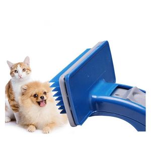 Toilettage pour chiens Toilettage pour chiens de compagnie Matic Hair Removal Comb Push Plate Cat Mas Anti Shedding One-Click Drop Delivery Home Garden Pet Supplie Dh1Yp