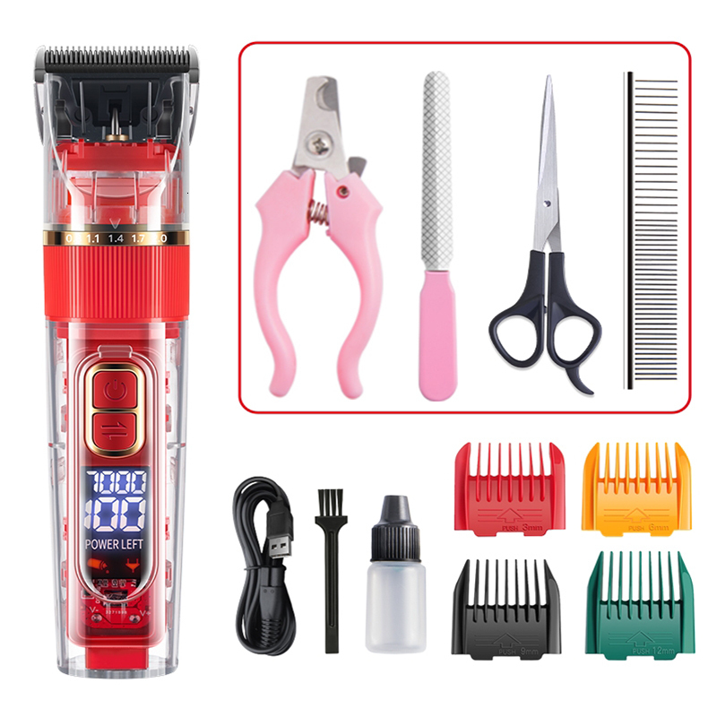 Dog Grooming Pet Electric Hair Trimmer Hair Trimmer Dog Cat Multifunctional Shaver Set Waterproof Epilator Hair Clipper Pet Cleaning Supplies 230707