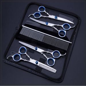 Hond Verzorgen Huisdier Schaar Grooming Tool Set Decoratie Haar Schaar Gebogen Kat Scheren Kappers Supplies298Y