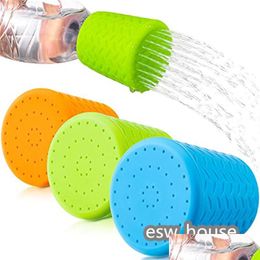 Chien Toilettage Portable Nettoyage Pommeau De Douche Pour La Plupart Des Bouteilles D'eau Ou De Soda En Plastique Sile Chiens En Plein Air Lavage Outil Pet Drop Delivery Home Dhtwc