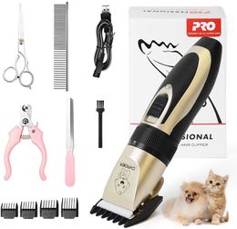 Dog verzorging Professional Pet Electric Hair Trimmer Animal Clippers Oplaadbare Cat Cutter Machine Shaver Scissor Clipper Tools 230414