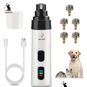 Honden verzorging oplaadbare nagelgrinders USB opladen Pet Clippers Electric Cat Paws Trimmer Tools 230114 Drop Delivery Home Garden Sup Dhap5