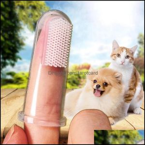 Fournitures de toilettage pour chiens, série de brosses à dents de jardin pour animaux de compagnie, brosses à dents avec poignée pour chat et doigt, Tootaste pour chiens, chats, la plupart des animaux de compagnie, livraison directe