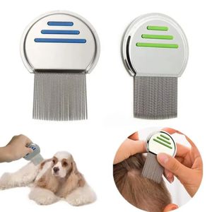 Chien Toilettage Terminator Lice Peigne Professionnel En Acier Inoxydable Pou Se Débarrasser Efficacement Pour Le Traitement Des Poux De Tête Cheveux Enlève Les Lentes 3 Couleurs En Gros