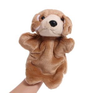 Perro Marioneta de mano Adorable Perro de dibujos animados Marioneta de mano Niños Educativos Muñeca suave Animales Juguetes para bebés Niños 5581 Q2