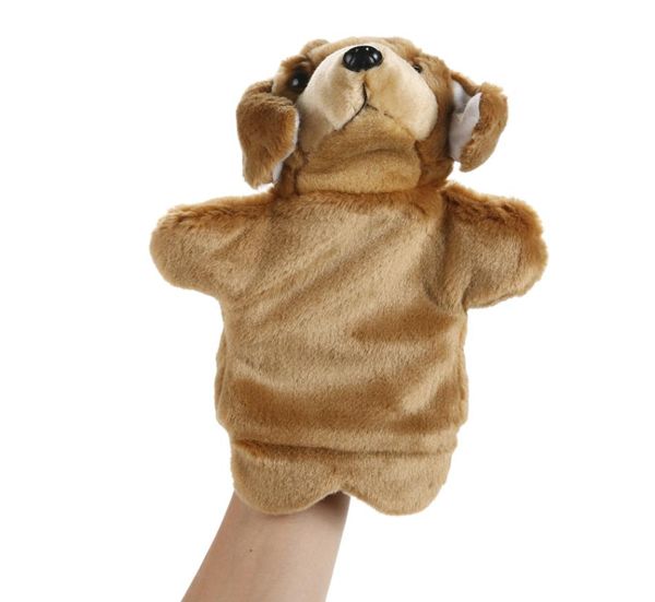 Marioneta de mano de perro, marioneta de mano de perro de dibujos animados Adorable, juguetes educativos de animales de muñeca suave para niños, 1322682