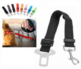 Harnais de chien réglable de sécurité automobile accessoires de ceinture de sécurité pour animaux de compagnie de retenue du siège de voyage