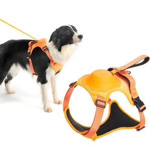 Harnais pour chien avec laisse rétractable comme un gilet rembourré doux réglable NoPull Pet 240115