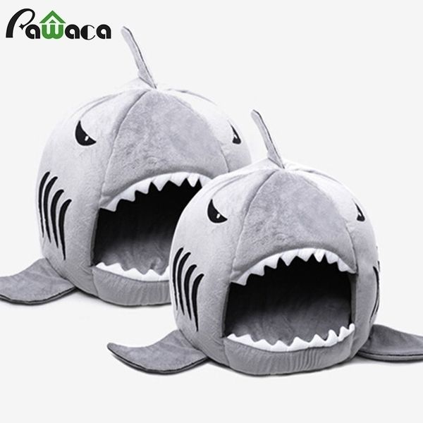 Dog House Shark Lavable Pet Bed Cat s Mats Sleeping Sofa Coussin Amovible SM Pour Y200330