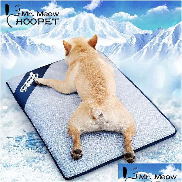 Dog Houses Kennels Accessoires Hoopet Été Tapis de refroidissement Respirant Pet Cat Slee Mat Auto Matelas Portable Pad Coussin de glace 20113 Dhbuw