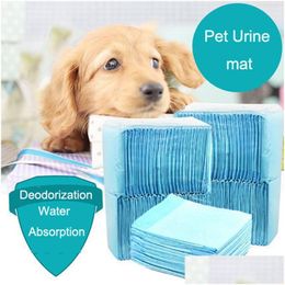 Casetas para perros Accesorios para perreras Gato Pañal Súper absorbente Almohadillas de entrenamiento para el hogar para cachorros Polímero Esteras saludables de secado más rápido Who Dhxw0