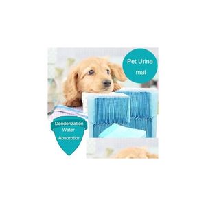 Niches pour chiens Chenils Accessoires Couche pour chat pour animaux de compagnie Tapis de dressage super absorbants pour chiots Polymère Séchage rapide Tapis sains Qui Dhk73