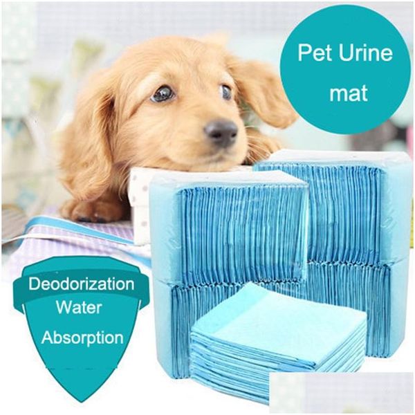 Niches pour chiens Chenils Accessoires Pet Cat Diaper Super Absorbent House Training Pads For Puppies Polymer Quicker Dry Healthy Mats Who Dhxw0