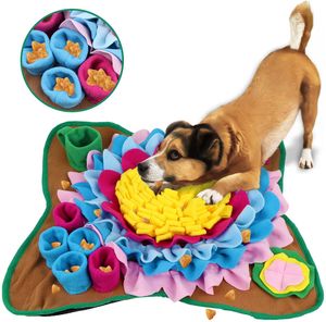 Casas de perros Accesorios Kennels Sunflower Snuffle Mat, PET Interactive Dog Puzzle Toys fomenta las habilidades de forrajeo natural, el aleje de juguete interactivo de alimentación lento