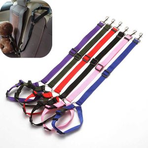 Ceintures de sécurité de laisse de chien pour chiens Voyage réglable laisse de chien ceinture de sécurité de voiture laisses pour chiens ceintures de sécurité fournitures pour animaux de compagnie accessoires 211006