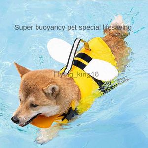 Honden reddingsvest Dog Life Vest voor zwemhondenhaai reddingsvest met reddingshandel verstelbare Reflective Dog Life Preserver HKD230812