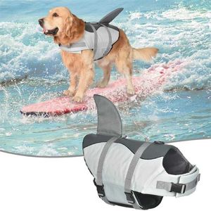 Gilet de sauvetage pour chien Gilet de sauvetage Shark Mermaid Maillot de bain Vêtements de sécurité Fournitures pour animaux de compagnie Gilets de requin pour piscine Beach Boating 211106