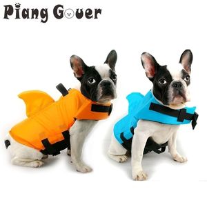 Hondenleven Vest Zomerhaai Pet Jacket Veiligheidskleding S Swimwear Huisdieren Zwempak Y200328